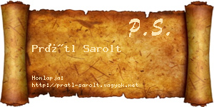 Prátl Sarolt névjegykártya